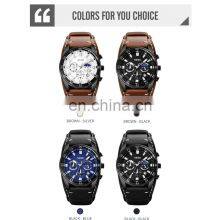 Wholesalers Skmei 9249 Custom Logo Watch For Men Luxury Leather Quartz Watches thumbnail-5