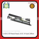 0.5U 24 port CAT6 FTP Shielded Krone Patch Panel