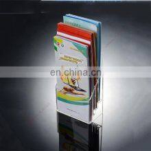 4 Pockets Acrylic Flyer Leaflet Stand Holder Acrylic Greeting Card Display Holder