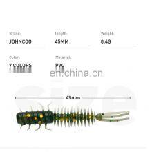 JOHNCOO 45mm 0.4g 50pcs Shrimp Bait Ocean Rock Lure Bass Swim Soft Worm Fishing Lure thumbnail-5