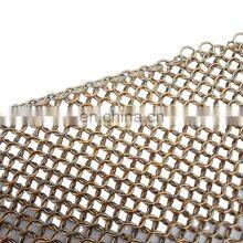 Stainless Steel Titanium Plating Decorative Stainless Steel Chainmail Ring Metal Mesh Curtains