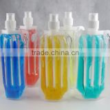 480ml outdoor collapsible gel ice water bottle