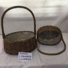 Cheap Large Size Large Capacity Willow Basket With Handle thumbnail-2