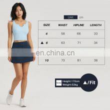 2 In 1 Piece Tennis Skirts With Shorts Custom Fitness Upf 50+ Sports Pockets Dress thumbnail-5