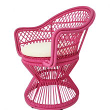 Mexican Barbi Pink Boutique Hotel Outdoor Dining Chair