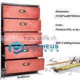 Custom-defined Livingroom Nightstand Elegant Cinese Red Steel Drawer Cabinet Half Height Storage Cabinet thumbnail-5