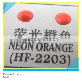 Iron on Half Round Studs Neon Orange Hotfix Loose Aluminum Round Studs thumbnail-1