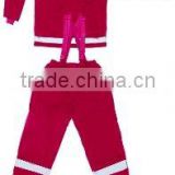 red fire fightig coverall with pockets
