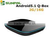 Internet tv Box Android 5.1 OS Amlogic S905 tv Box Koid XBMC Load Update Online Free Web TV Receiver Q BOX Set Top Box thumbnail-2