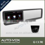 HD 1080p 4.3' LCD bluetooth mirror with gps reversing camera