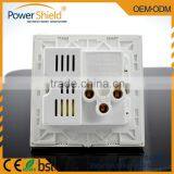 Glass Panel Britian Type G Power Adapter With Dual USB Outlet Wall Socket 230V 13A thumbnail-2