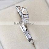 S925 Sterling Silver Couple Ring for Lovers Crown Cross Zircon Engagement Rings thumbnail-2