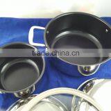 New Launched Stainless Steel Aluminum Non Stick Coated Cooking Pot and Pan Set thumbnail-2