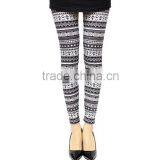 White Black Deer Print Tribal Leggings Wholesale Women Custom Leggings thumbnail-6