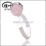 Whole Sale Gemstones Transverse Points Ring Hexagon Prism Shape Ring Ceremeny Gifts thumbnail-4