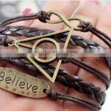 >>New Arrival SW16498 Promotion Infinity Leather Charm Bracelet/ thumbnail-3