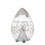LED Glass Christmas Ball With Halo Angel Inside