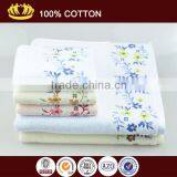 100% Cotton Yarn Dyed Wind Fresh Green Salad Flower Jacquard High Quality Towel Set