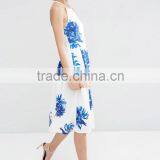 OEM Manufacturer Summer Elegant Full Midi Dress In Bright Floral Print thumbnail-5