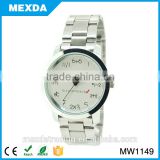 Simple design stainless steel strap alloy case japan movement wirst watch