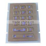 17Keys vandal proof numeric keypad with USB interface