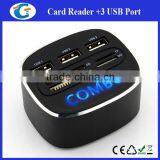 usb 3 ports hub combo with card reader - metal casing                        
                                                Quality Choice