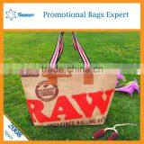 Daily Outdoor Tote Bag Custom Printed Jute Bag thumbnail-2