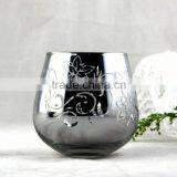 Shining Silver Plated Glass Candle Stand Christmas Handicrafts thumbnail-1