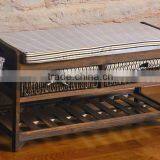 Wide Double Foot Rest Wooden Stool thumbnail-4