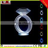 Diamond Ring Table Lamp 3D Led Table Night Lights for Wedding