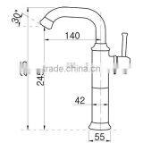 Vintage Bathroom Vessel Sink Faucet Oil Rubbed Bronze Single Handle Single Hole Lavatory Basin Faucets Mixer Valve Control With thumbnail-5