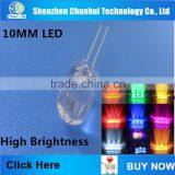 2016 Wholesales Ultra Bright Through Hole Outdoor Led 10mm White thumbnail-1