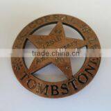 Fancy Antique Printed Round Tin Badge thumbnail-1