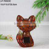 Garden Ornament Fox Garden Statue Solar Light thumbnail-3