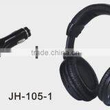 New hot selling In-car Wireless audio system headphones with FM transmitter charger and mount for ipad/iphone JH-105-1