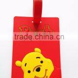 Fashional Style Top Quality Luggage Tag Cartoon Cute Airplane Shaped Soft PVC Bag Tag