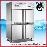 1000L 4 Doors Ventical 304 Stainless Steel Refrigerators for the Kitchen