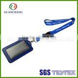 Custom Fashion High Quality pu Leather Business Card Holder Lanyard thumbnail-5