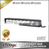 90W Light Bar 17" Wrangler Offroad 4x4 Vehicles Hood Light Bumper Bullbar High Power Light Bar Spot Flood Combo thumbnail-2