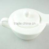 Unique Shape White Ceramic Teapot Coffee Pot in Stock thumbnail-2
