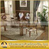 Rose Golden Stainless Steel Dining Table With Crystal Decoration thumbnail-5