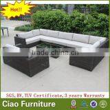 Rattan Aluminum Frame Garden Sofa Set With Cushion Outdoor Furniture thumbnail-1