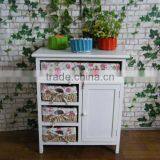 Country Style Modern Design Tall White Wooden Cabinet With 4drawer and One Door thumbnail-2