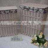 Homes Hand-Woven Willow Dirty Clothes Basket thumbnail-5