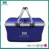 600D Polyester Folding Cooler Picnic Basket