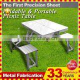 METAL FOLDING IRON TABLE AND CHAIRS WITH ALUMINUM LEGS thumbnail-6