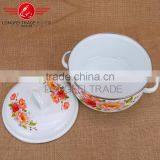 Enamel Polished Bulged Cooking Pot Enamel Casserole Set Stew Pot Enamel Ceramic Soup Pot thumbnail-6
