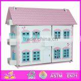 Classic Design Baby Wooden Dollhouse High Quality Kids Wooden Dollhouse for Sale W06A030 thumbnail-1
