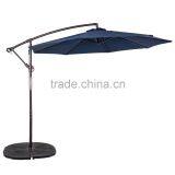Outdoor Navy Blue 10ft Metal Banana Umbrella With Crank thumbnail-1