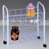 127-50A 2-tier Storage Shelf With 4 Wheels thumbnail-1